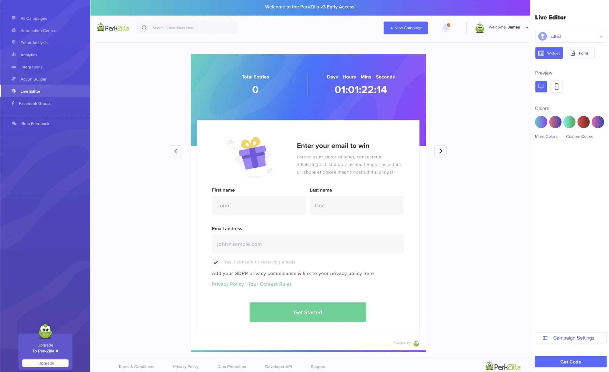 Live Editor